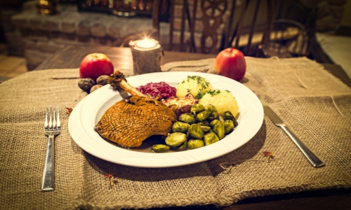 Deftige Feiertagsküche wie gebratene Gans gehört für viele zu Weihnachten. Bei den Fettresten gilt es, diese verantwortungsbewusst zu entsorgen: Auch kleine Mengen gehören nicht ins Abwasser, weil sie dort Leitungen und Kanäle verstopfen können.