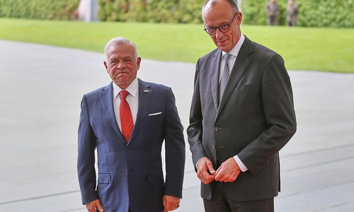 Abdullah II. bin al-Hussein und Friedrich Merz in Berlin (Archiv)
