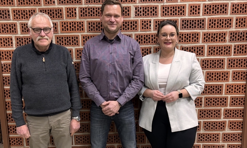 Uwe Weiß (li.), Dennis Grühl und Lena-Sophie Laue.