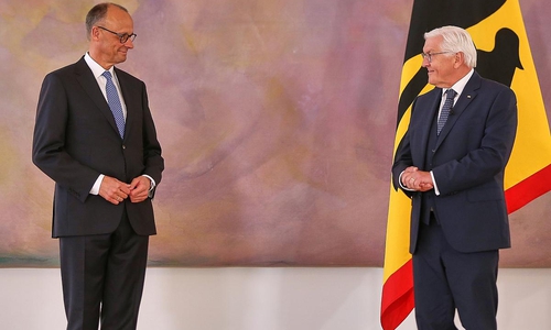 Friedrich Merz und Frank-Walter Steinmeier (Archiv)