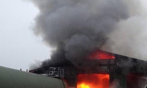 Brand Lagerhalle (Archiv)