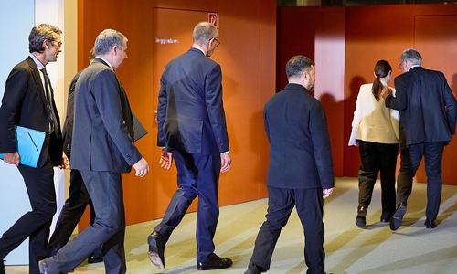 Friedrich Merz und Wolodymyr Selenskyj am 15.12.2025