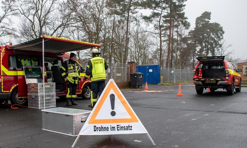 Auch Drohnen kamen zum Einsatz.