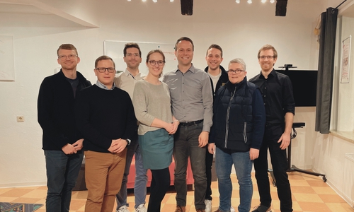 (v.l.n.r.) Christian Northe, Andre Volke, Christopher Pieper, Susanne Sobottke, Dennis Berger, Hannes Deeken, Katrin Fricke, Benjamin Schilling. Es fehlt: Niklas Haar