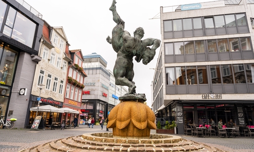 Die Braunschweiger Innenstadt (hier am Ringerbrunnen) bietet viele Ecken, die es zu entdecken glilt.