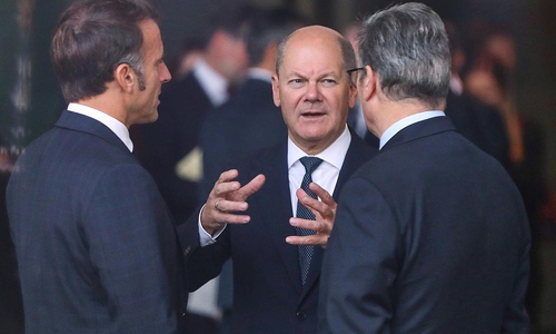 Emmanuel Macron, Olaf Scholz, Keir Starmer (Archiv)