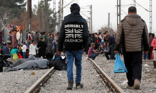 Flüchtlinge auf der Balkanroute (Archiv)