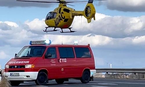 Auch der Rettungshubschrauber war vor Ort.