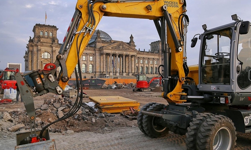 Baustelle vor Deutschem Bundestag am 24.03.2025
