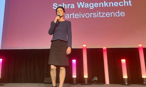 Sahra Wagenknecht am Wahlabend