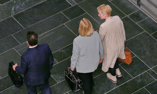 Hubertus Heil, Anke Rehlinger, Manuela Schwesig, am 03.03.2025