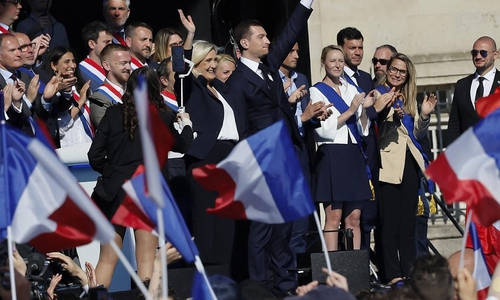 Kundgebung für Marine Le Pen in Paris am 06.04.2025