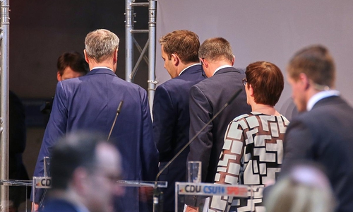 Söder, Merz, Klingbeil, Esken am 09.04.2025