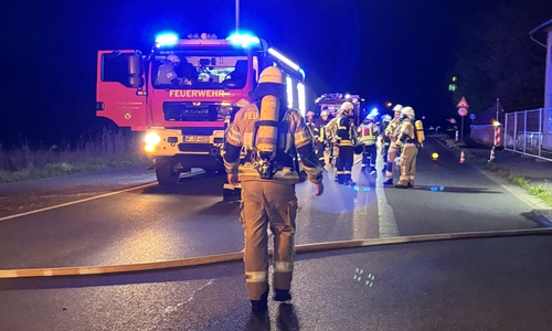 Die Feuerwehr im Einsatz am Schöppenstedter Turm.