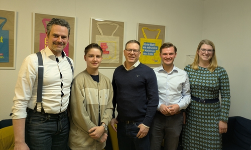 Der neue Vorstand im FDP-Stadtverband Pierre Balder, Finn Dieckmann, Thomas Becker, Vincent Schwarz, Christina Balder. Es fehlt Frank Preller.