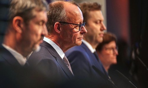 Söder, Merz, Klingbeil, Esken am 09.04.2025