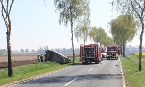 Die Straße war nach dem Unfall voll gesperrt.