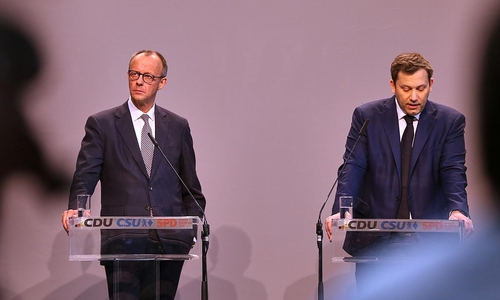 Friedrich Merz und Lars Klingbeil am 09.04.2025