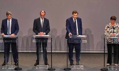 Söder, Merz, Klingbeil, Esken am 09.04.2025