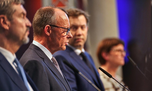 Söder, Merz, Klingbeil, Esken am 09.04.2025