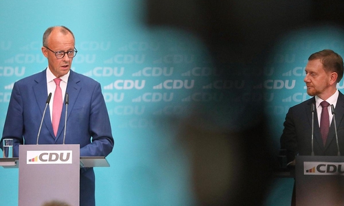 Friedrich Merz und Michael Kretschmer (Archiv)