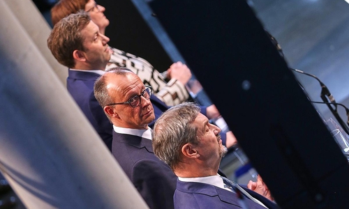 Esken, Klingbeil, Merz, Söder am 09.04.2025