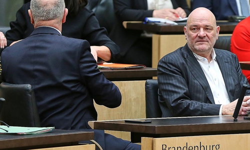 Robert Crumbach und Dietmar Woidke (Archiv)