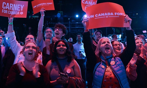 Wahlparty der Liberalen in Kanada am 28.04.2025