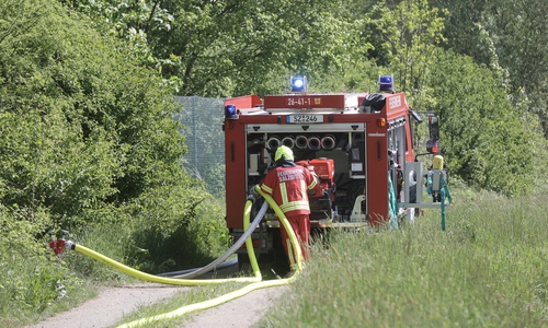 Die Wasserversorgung von außerhalb des Geländes.