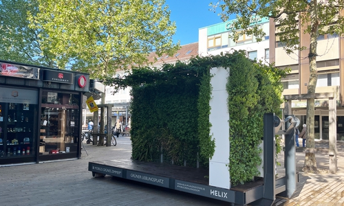 In der mittleren Porschestraße ist eine grüne Oase entstanden. 
