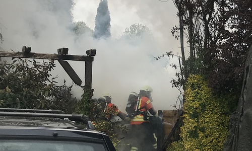 Die Feuerwehr im Einsatz.