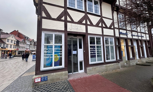 Aus der Wolfenbütteler Innenstadt hat sich die Lünecom verabschiedet. Das Ladengeschäft ist geschlossen. Die Aufnahme stammt aus dem Februar 2025.