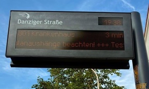 Die dynamischen Fahrgastinformationsanzeiger sollen nun getestet werden.
