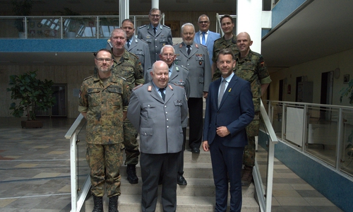 Der Empfang der Reservistenkameradschaft.