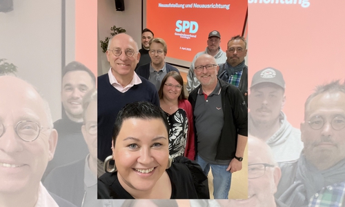 Der neue Vorstand des SPD-Gemeindeverbands Cremlingen: Vorne: Julia Perkowski, dahinter: Andreas Hettwer, Jutta Rosenkranz, Matthias Franz, dahinter: Malte Scheffler, Wilfried Ottersberg, Benjamin Vocke, Reinhold Briel