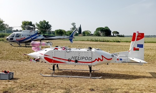 Der HELiPOD ist im Einsatz für die Landwirtschaft.