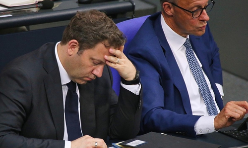 Lars Klingbeil und Friedrich Merz am 04.06.2025