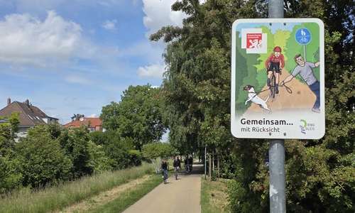 Das Ringgleis hat sich als beliebter Verkehrsweg für Radfahrer und Fußgänger etabliert.