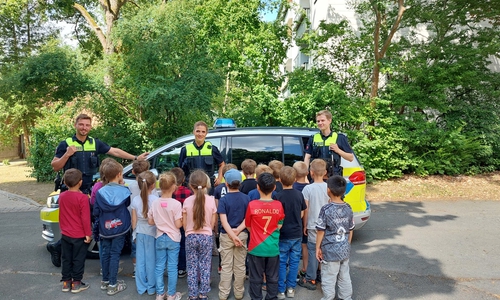 Die Polizei besuchte am heutigen Mittwoch den Kindergarten St. Gabriel. 