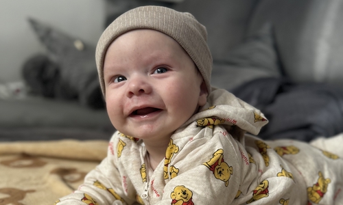 Trotz der Strapazen hat Toni immer gute Laune.