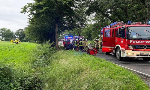 Verkehrsunfall mit eingeklemmter Person in Teufelsmoor (Archiv)