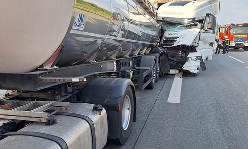 Der verunfallte LKW (Archiv)
