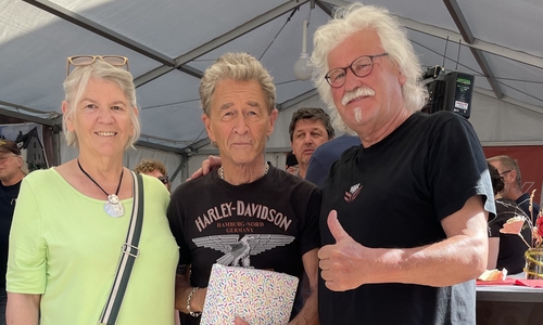 Gudrun Kramer-Grodd, Peter Maffay und Organisator Manfred Kramer.