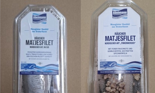 Räuchermatjesfilet nordischer Art Natur, „Finkenwerder“ und Räuchermatjesfilets in Rapsöl der Marke Abelmann