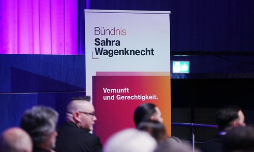 Logo auf BSW-Gründungsparteitag (Archiv)