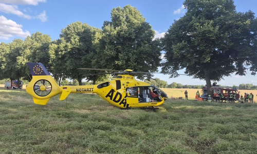 Auch der Rettungshubschrauber musste kommen.
