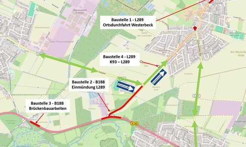 Ein Dorf, von Baustellen umzingelt...