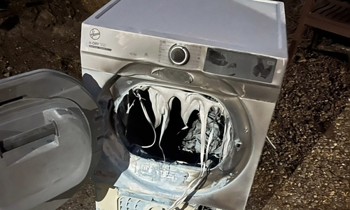 Dieser Trockner hatte den Einsatz ausgelöst.