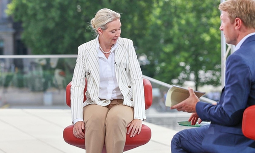 Alice Weidel und Markus Preiß am 20.07.2025