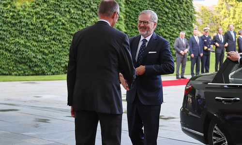 Friedrich Merz und Petr Fiala am 22.07.2025